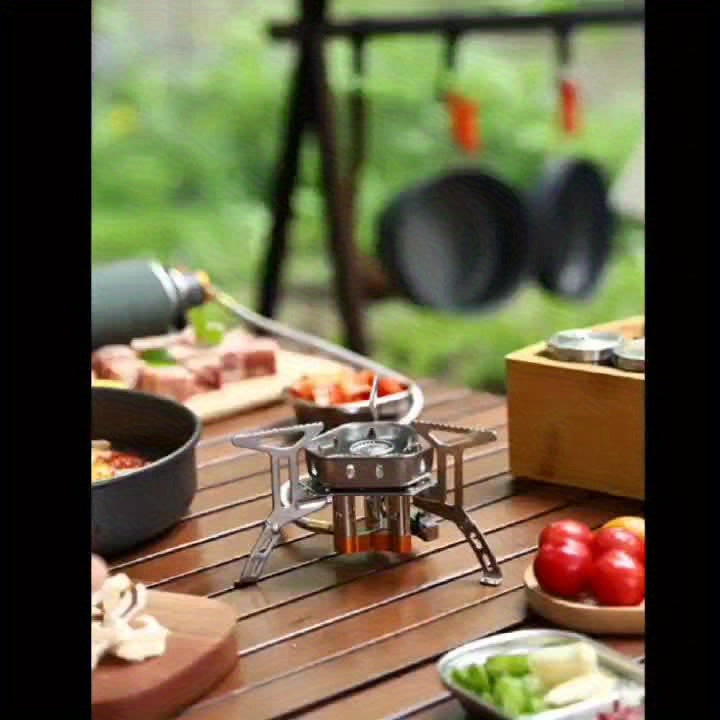 3500W/6800W Portable Folding Gas Stove With Fuel Tank, Electric Ignition, Carry Case
