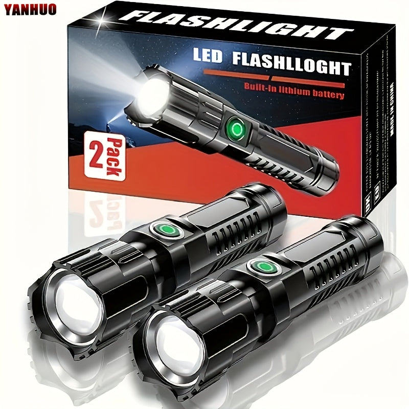 Two Ultra-Bright LED Flashlights with Three Modes
