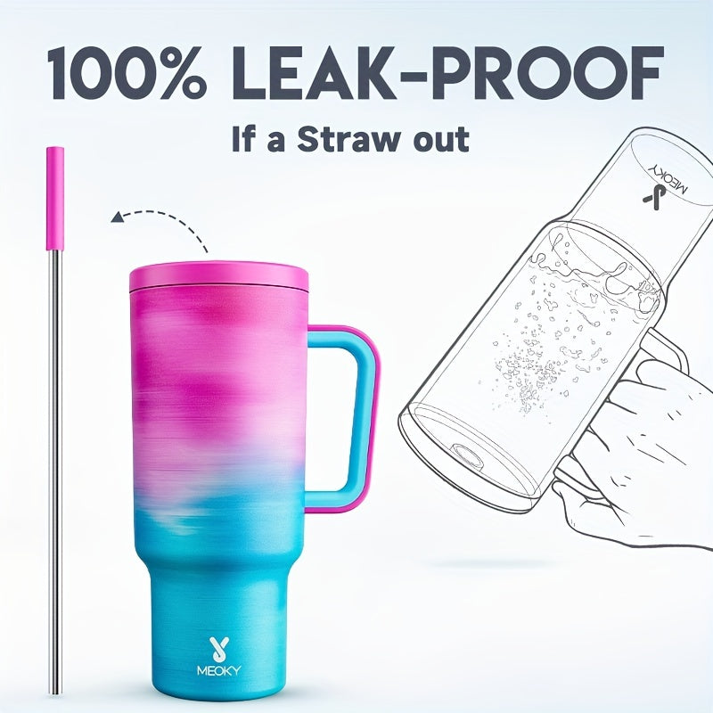 40oz Stainless Steel Insulated Tumbler With Lid And Straw