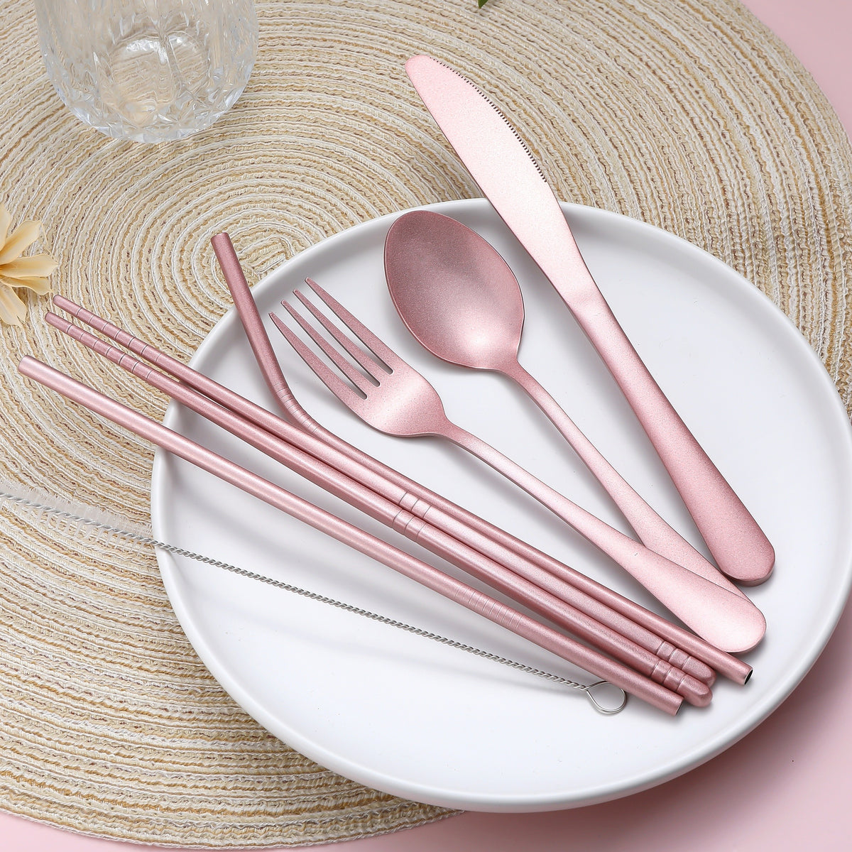 Travel Utensils, Reusable Silverware Set to Go Portable