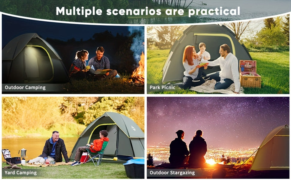 Tent for Camping, Suitable for 2 to 5 Individuals