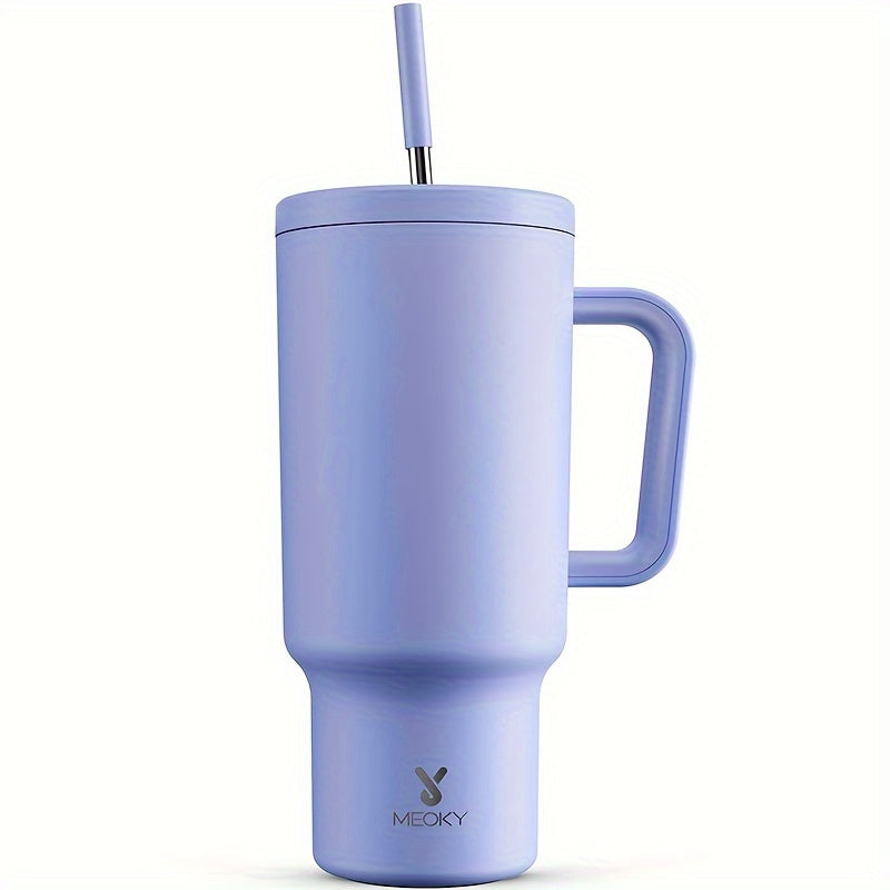 40oz Stainless Steel Tumbler With Lid And Straw - Insulated