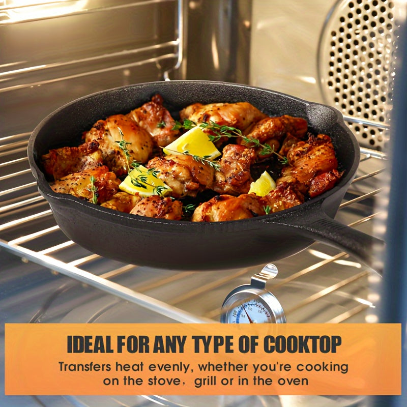 3pcs Cast Iron Cookware Set, Heavy-Duty Non-Stick