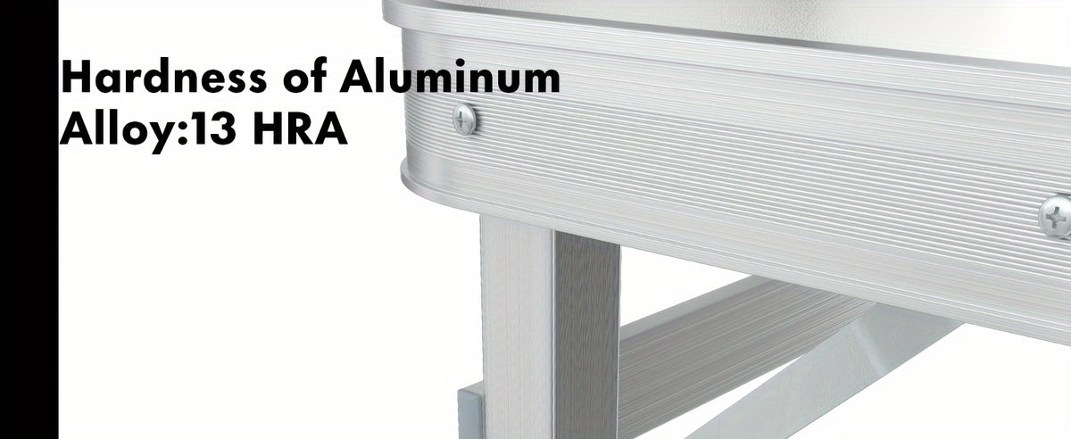 4-Person Portable Folding Picnic Table Set - Aluminum, Lightweight, Height Adjustable