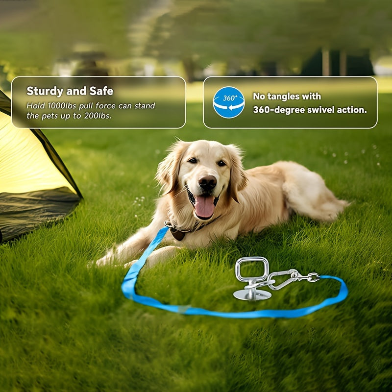 Sturdy 360-Degree Swivel Spiral Pet Anchor