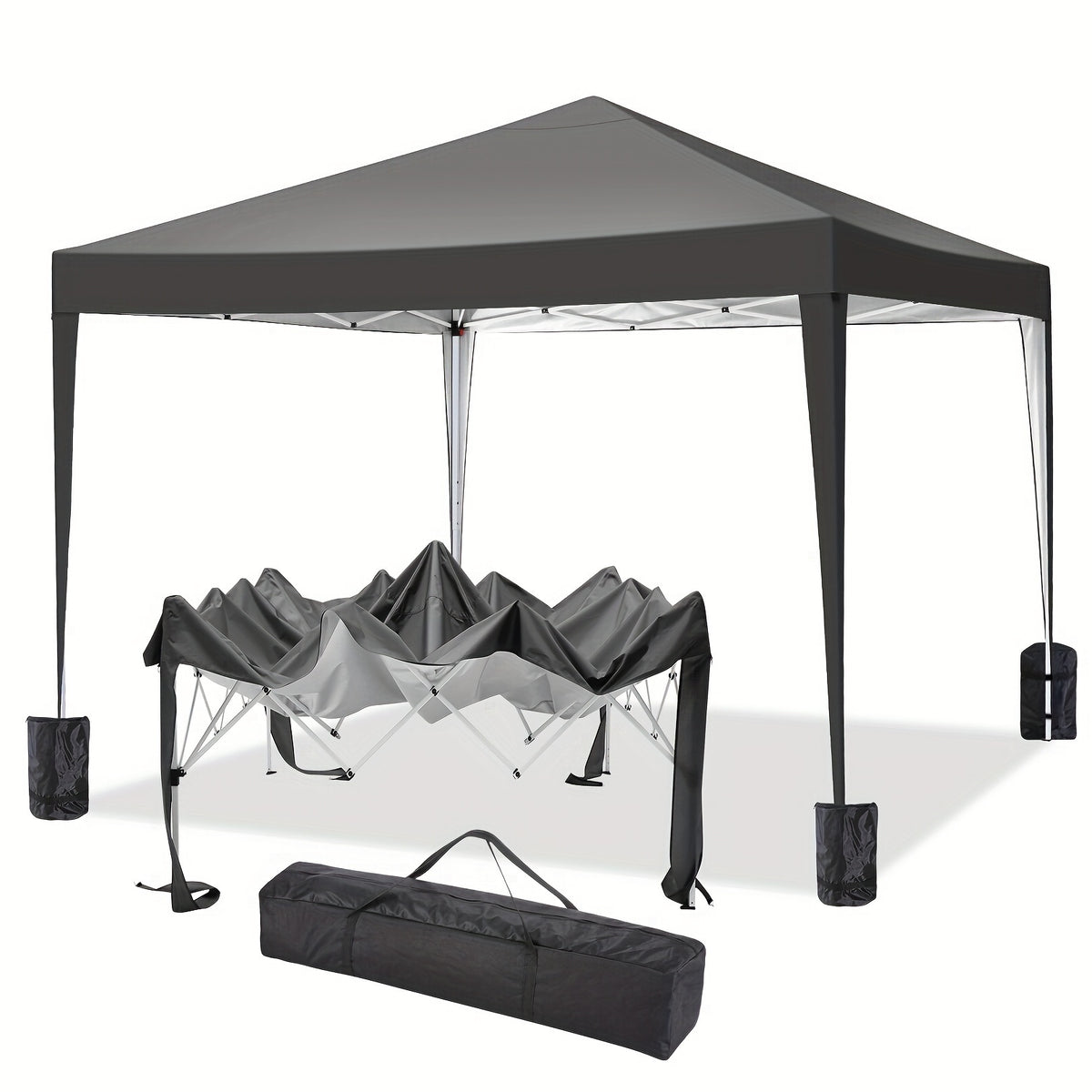 10x10 Ez Pop Up Canopy Tent, UPF 50+ Waterproof