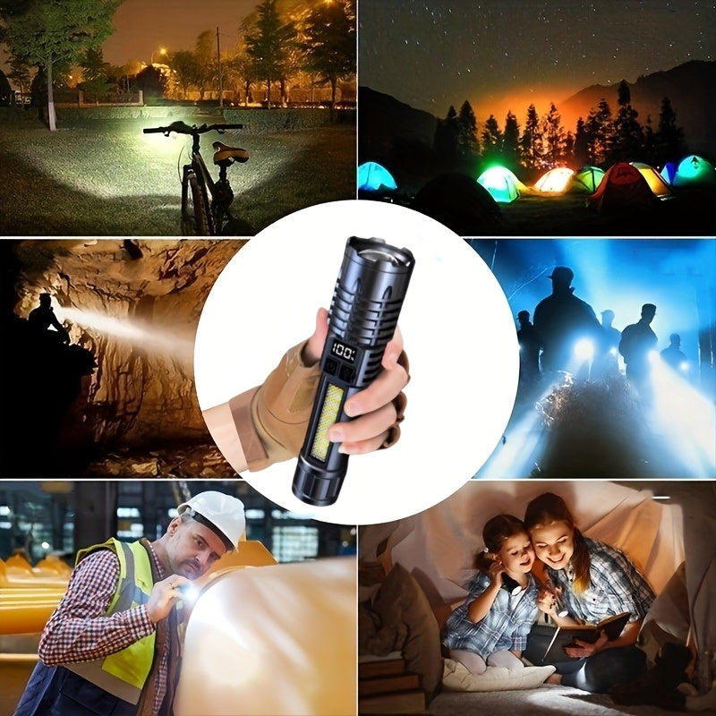Ultra-Bright LED Flashlight with 5 Modes - USB Rechargeable