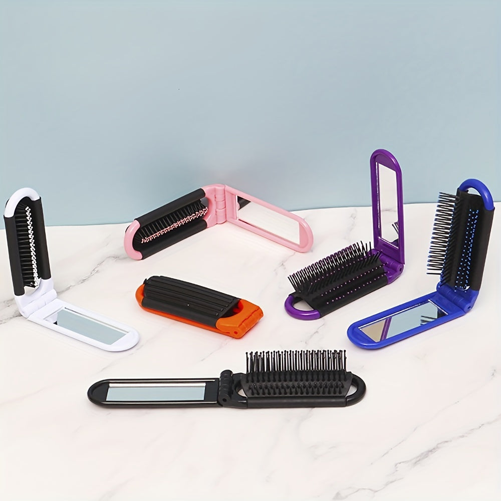 Compact Travel Hair Brush - Ultra-Portable, Foldable, Pocket-Sized