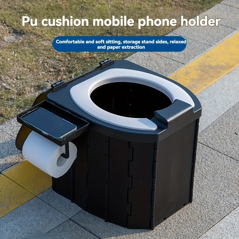 Portable Folding Toilet With PU Seat Cushion