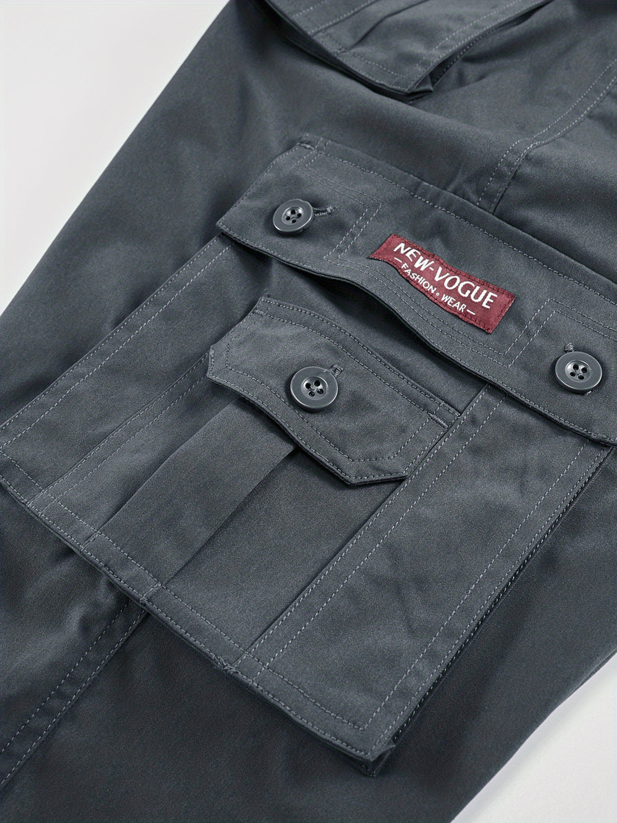 Classic Design Multi Flap Pockets Cargo Pants, Loose Fit Drawstring Cargo Pants