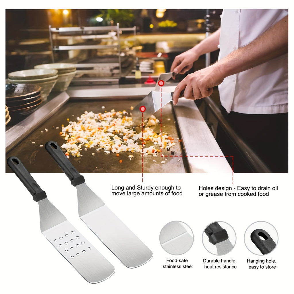 8pcs/39pcs  Griddle Accessory Set: Stainless Steel BBQ Tools
