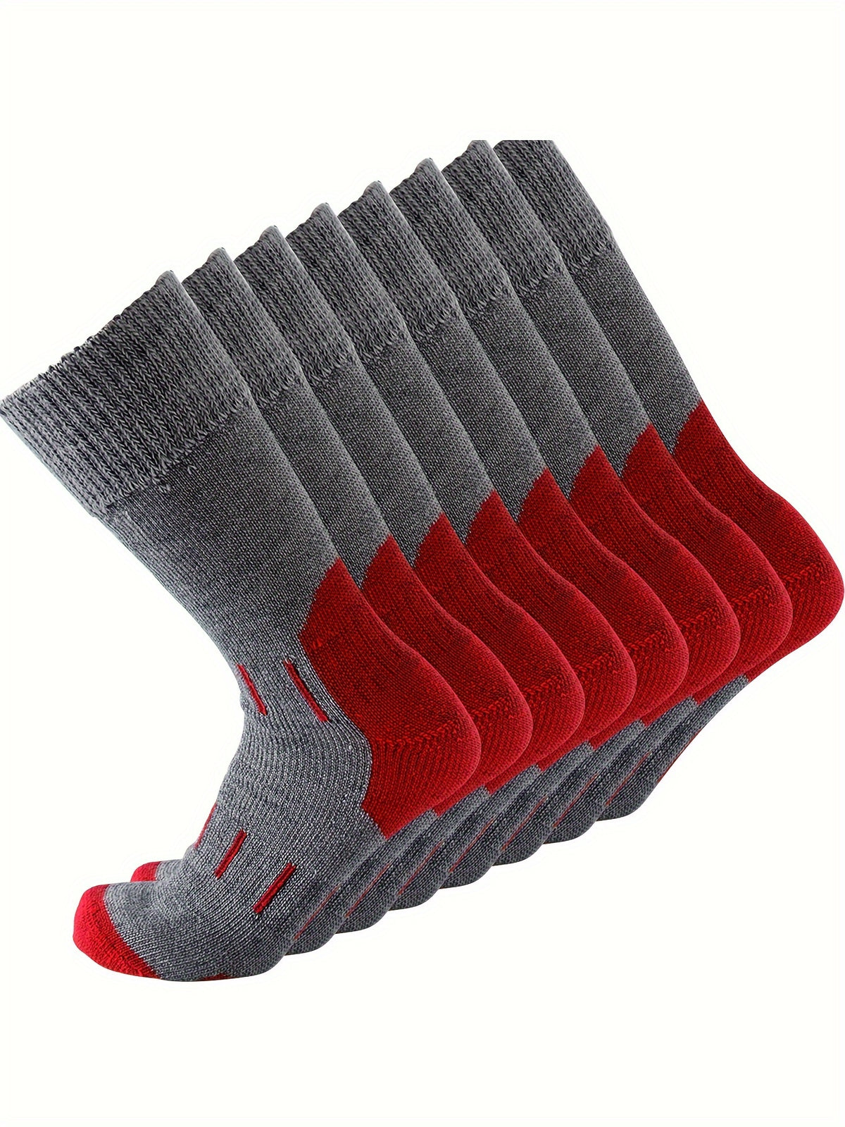 4pcs Men's Wool Wool Athletic Socks - Warm, Moisture-Wicking Mid-Calf Crew Socks