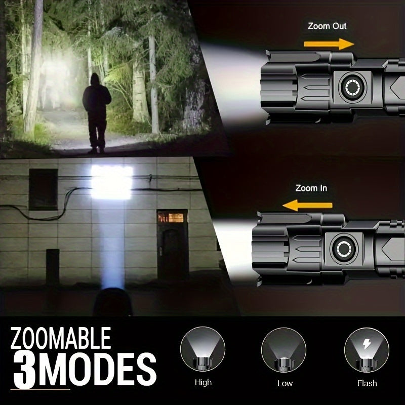Two Ultra-Bright LED Flashlights with Three Modes