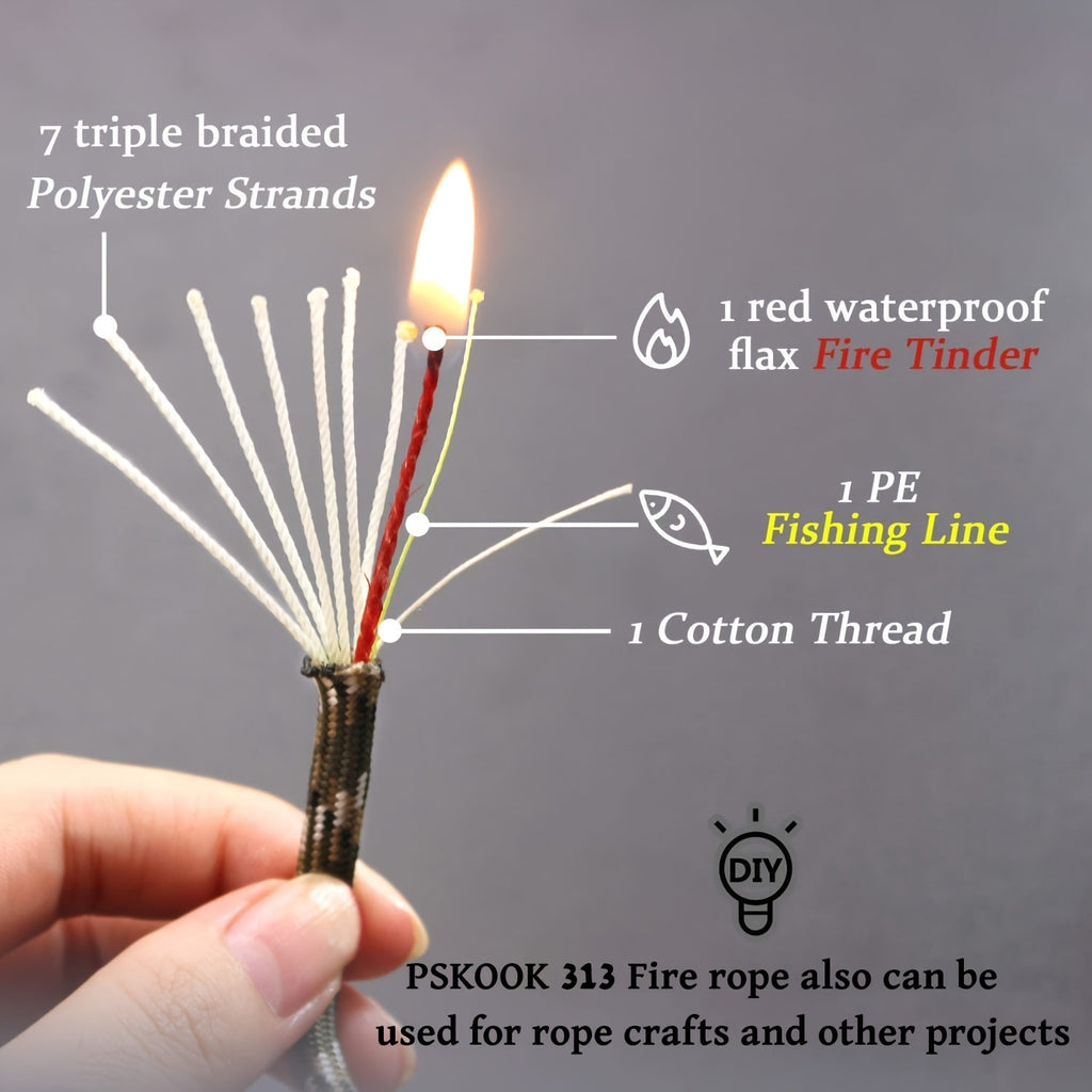 100ft 10-Core Paracord Rope 120lb Tensile Strength