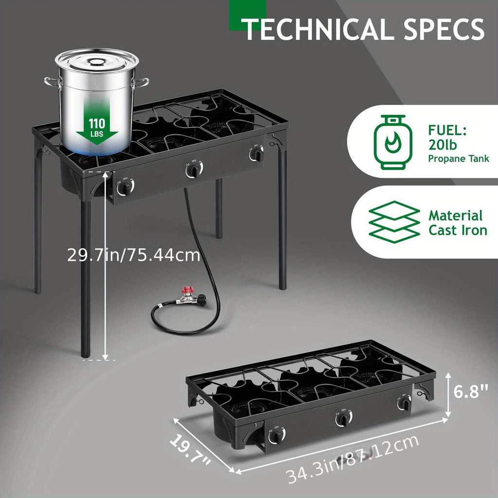 3/2/1 Burner Gas Propane Stove Outdoor Camping Picnic Grill