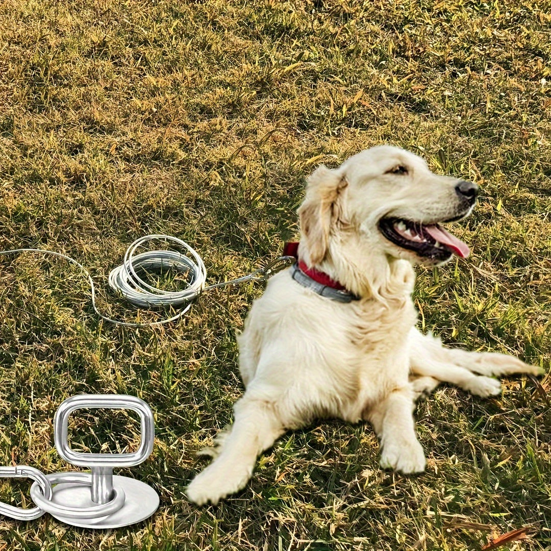 Sturdy 360-Degree Swivel Spiral Pet Anchor