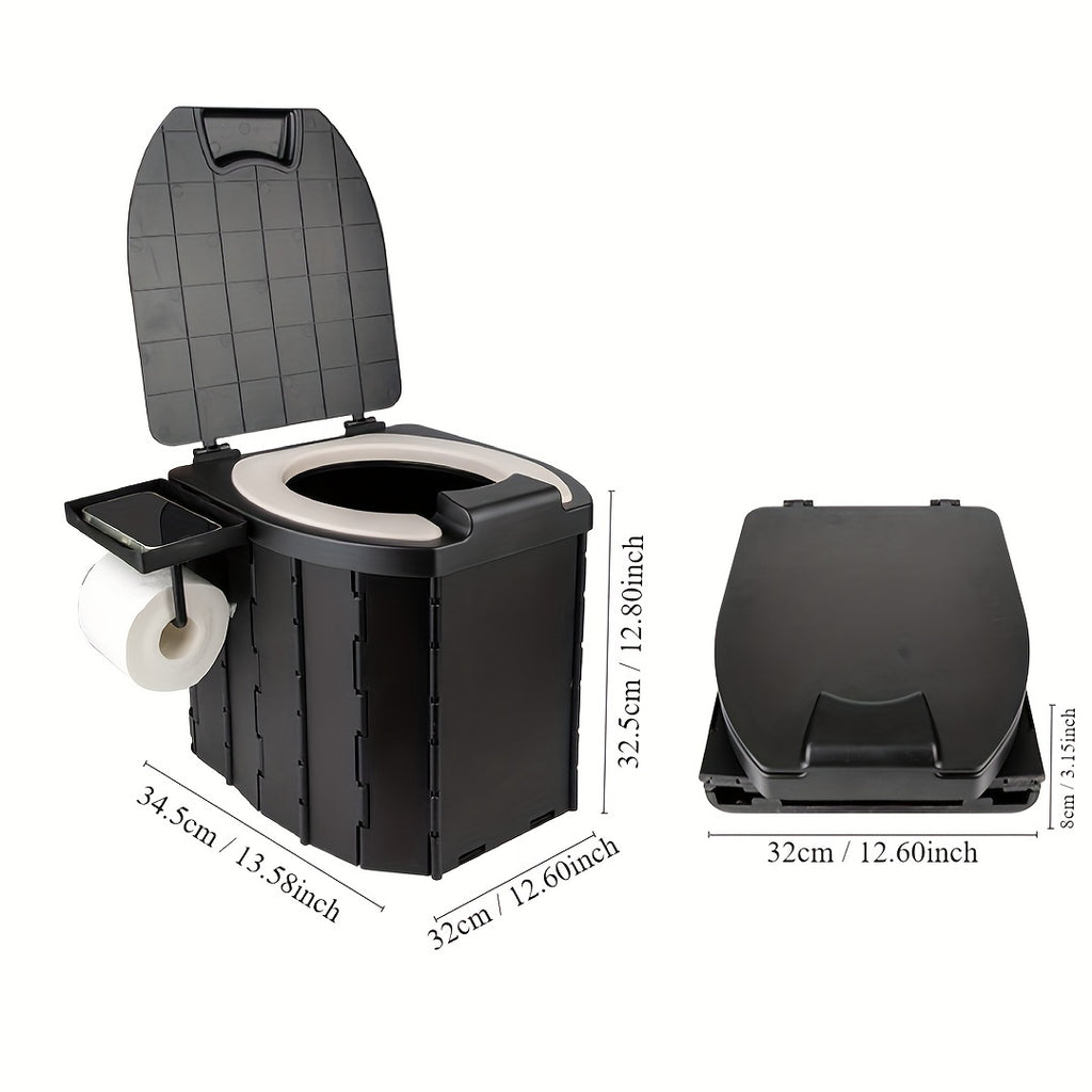 Portable Folding Toilet With PU Seat Cushion