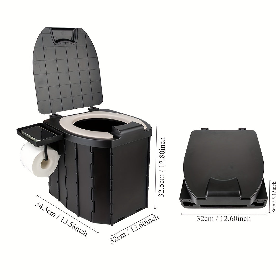 Portable Folding Toilet With PU Seat Cushion