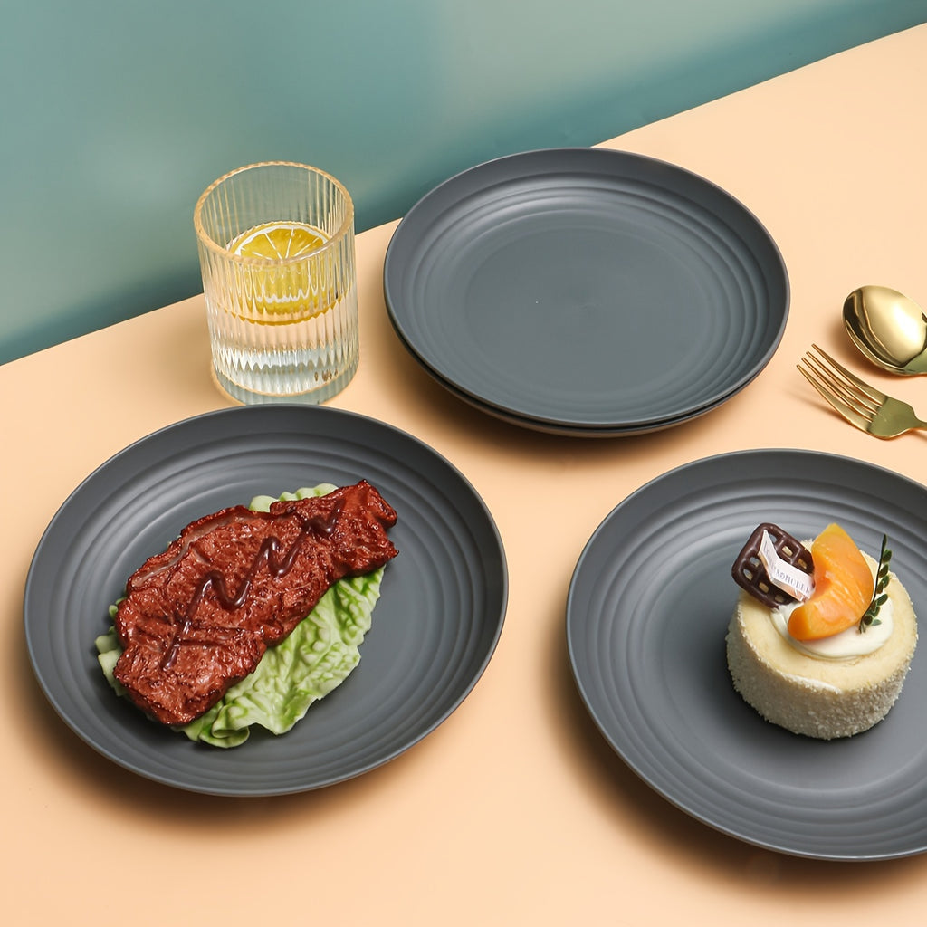 32pcs Gray Wheat Dinnerware Set
