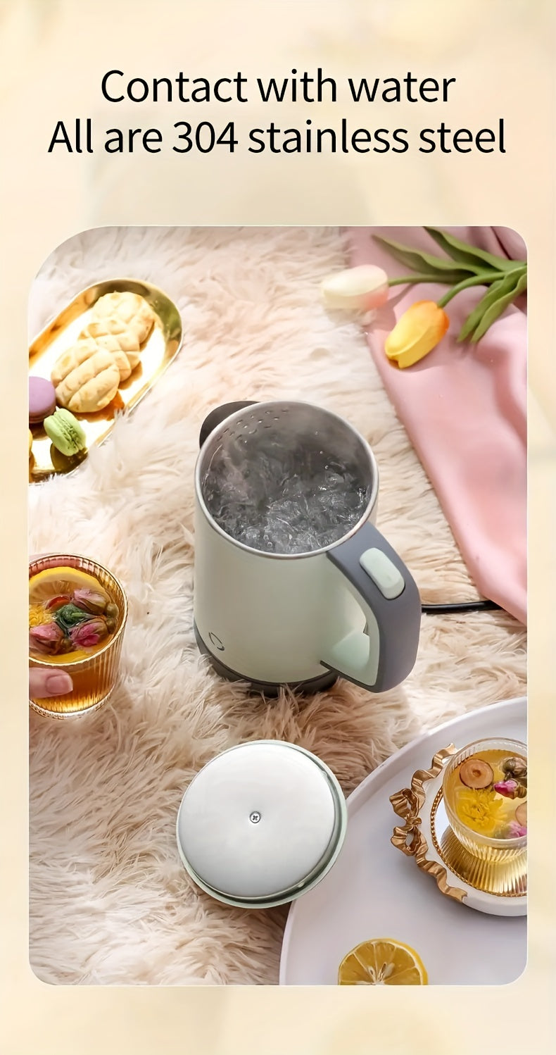 Small Electric Kettle with Detachable Rotating Storage Base