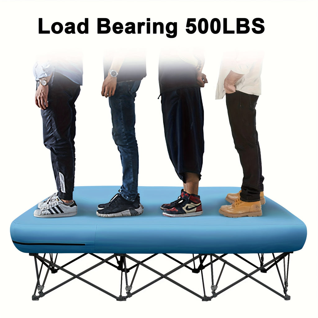 250/500LBS Extra Large capacity Heavy Duty Inflatable Bed with Carry Bag