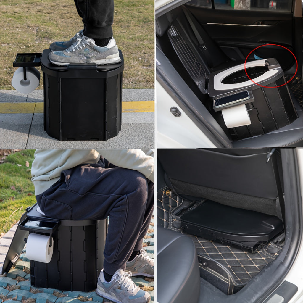 Portable Folding Toilet With PU Seat Cushion