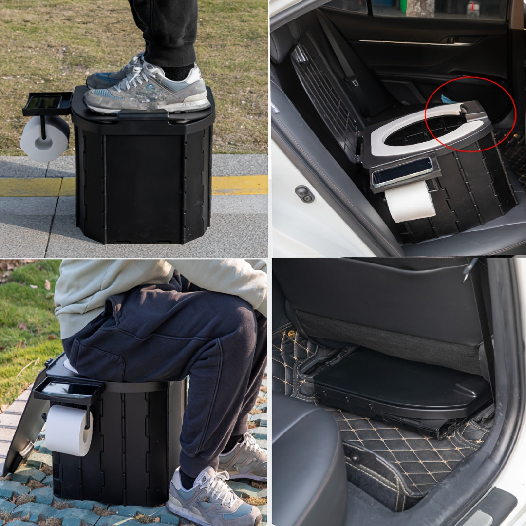 Portable Folding Toilet With PU Seat Cushion