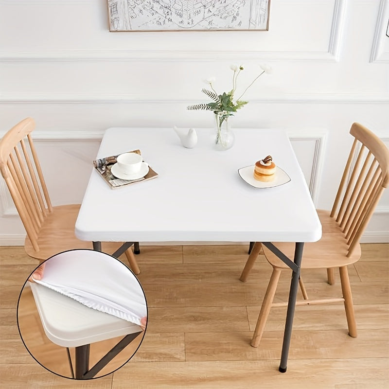 34 X 34inches Black/White Stretchy Square Table Cover
