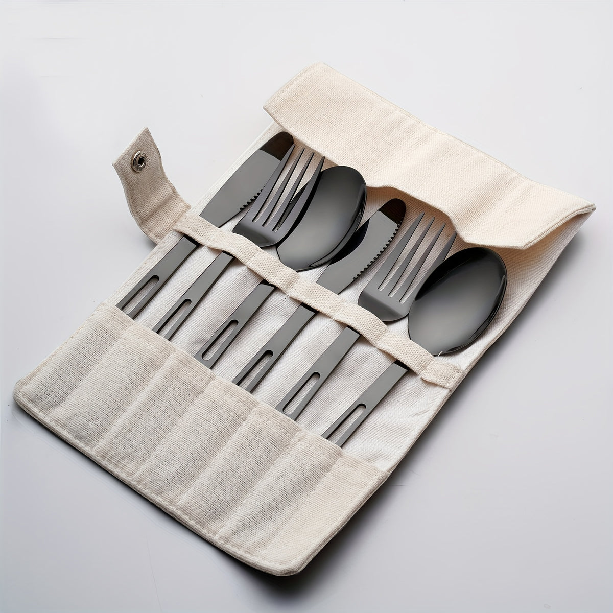 6pcs/set Stainless Steel Tableware Set - Knife, Fork & Spoon