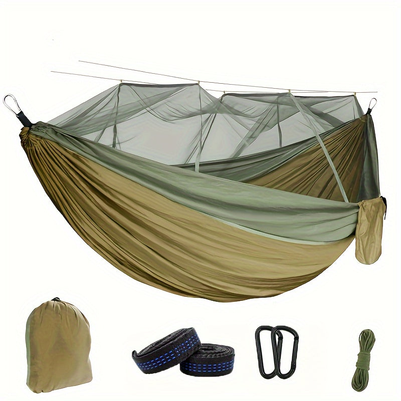 Ultimate Outdoor Double Hammock / Heavy-Duty Nylon Fabric with Mosquito Net