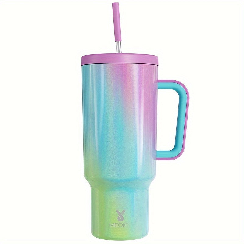 40oz Stainless Steel Insulated Tumbler With Lid And Straw