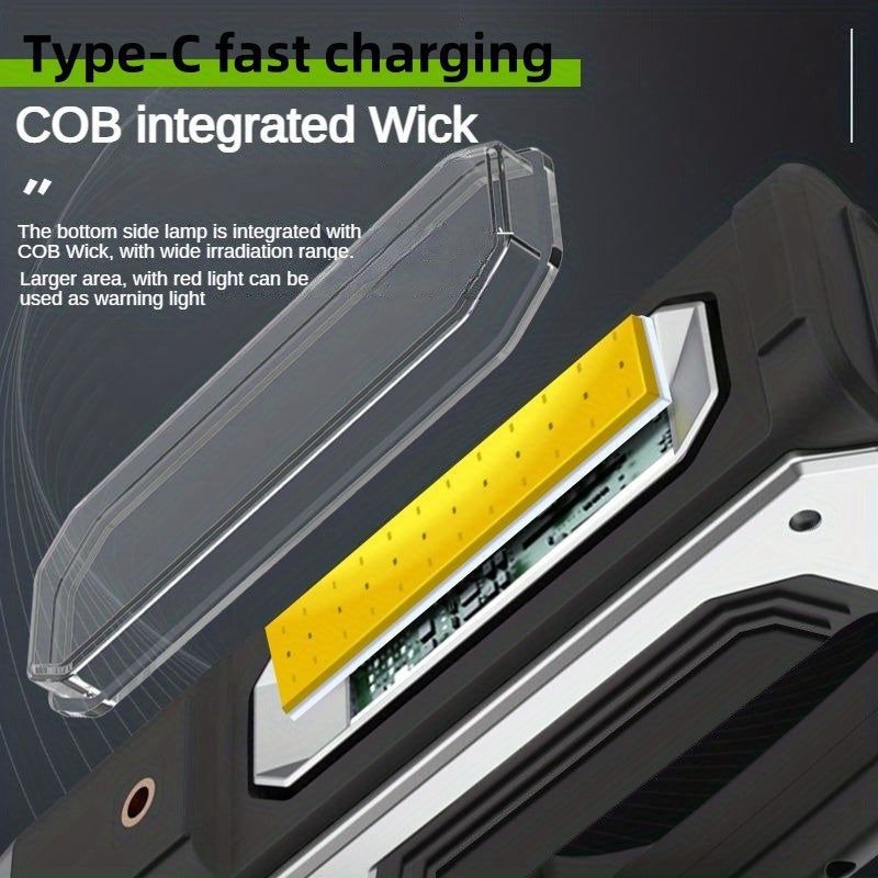 1pc High-Intensity LED Flashlight - Rechargeable