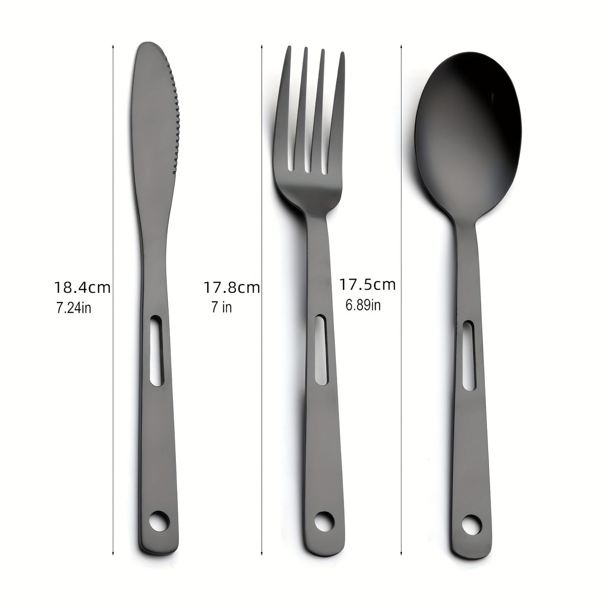 6pcs/set Stainless Steel Tableware Set - Knife, Fork & Spoon