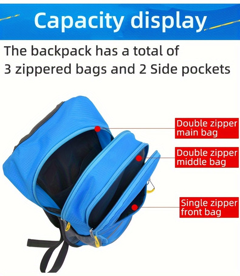 5.28gal Lightweight Outdoor Sports Backpack - Breathable