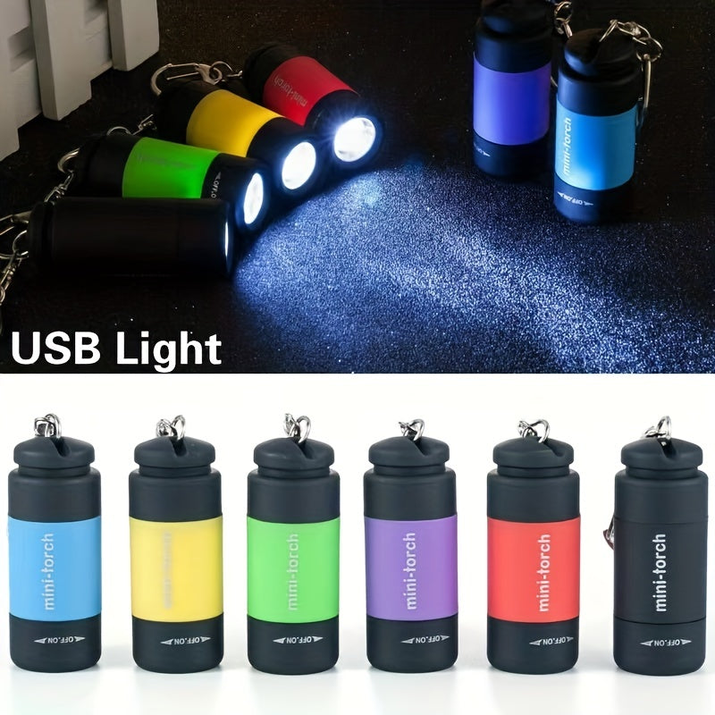 USB Rechargeable Portable Flashlight Keychain