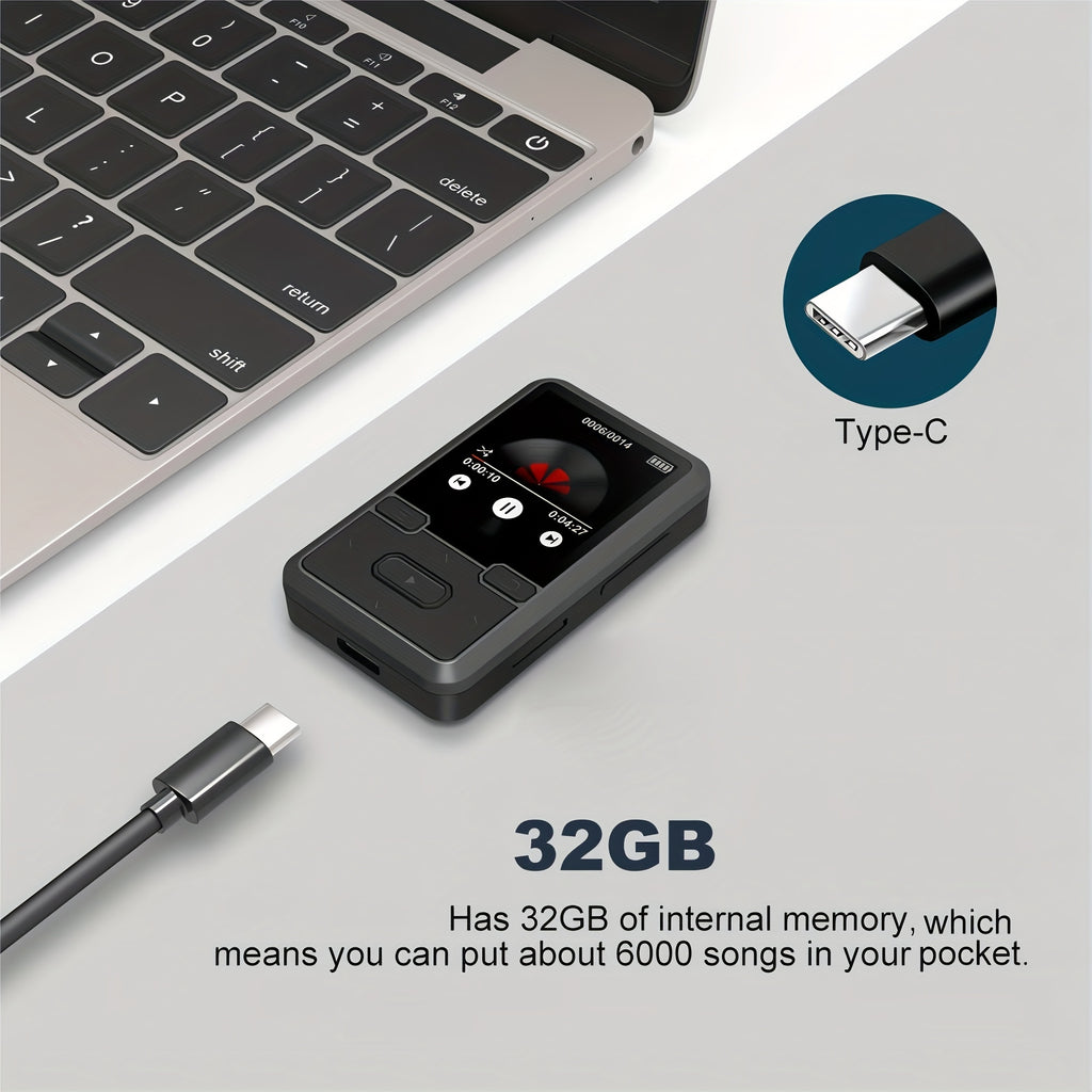 32GB Mini Portable MP3 Player - Exceptional High-Fidelity Sound