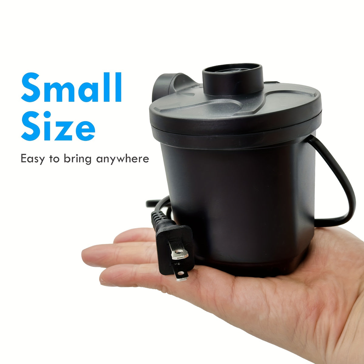 Electric Air Pump For Inflatables, Air Mattress Pump With 3 Nozzles
