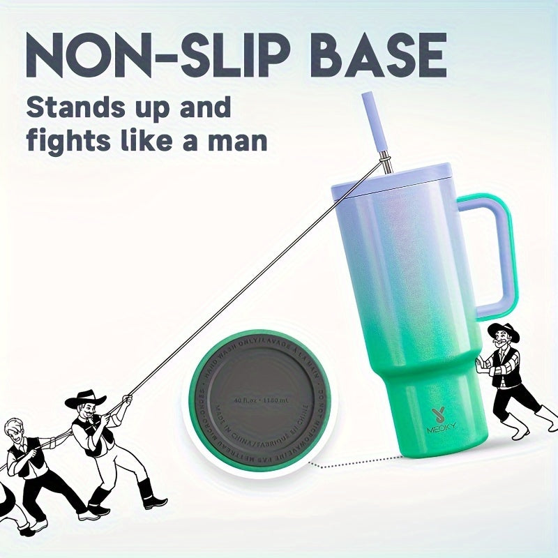 40oz Stainless Steel Insulated Tumbler With Lid And Straw