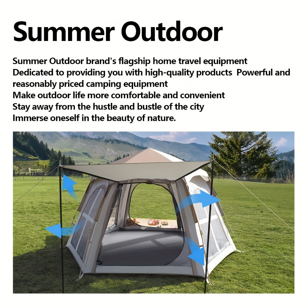 Outdoor Hexagonal Tent,  3-5 People
