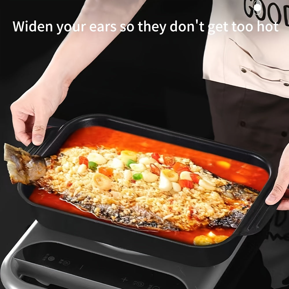 4-piece Non-stick Oven Saucepan, 15.7-inch Baking Pan With Lid