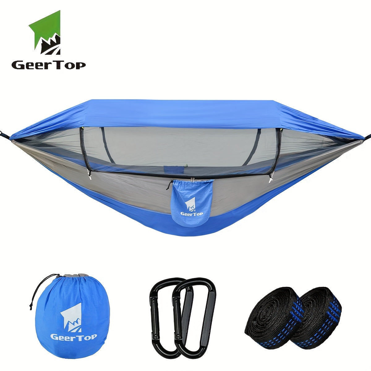 3-in-1 Outdoor Hammock | Double Sleep Rest Camping Hammock with Mosquito Net