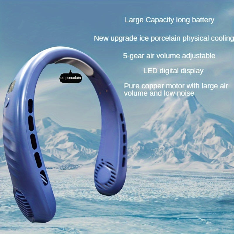 Ultra-Portable Mini Hanging Neck Fan - Whisper-Quiet