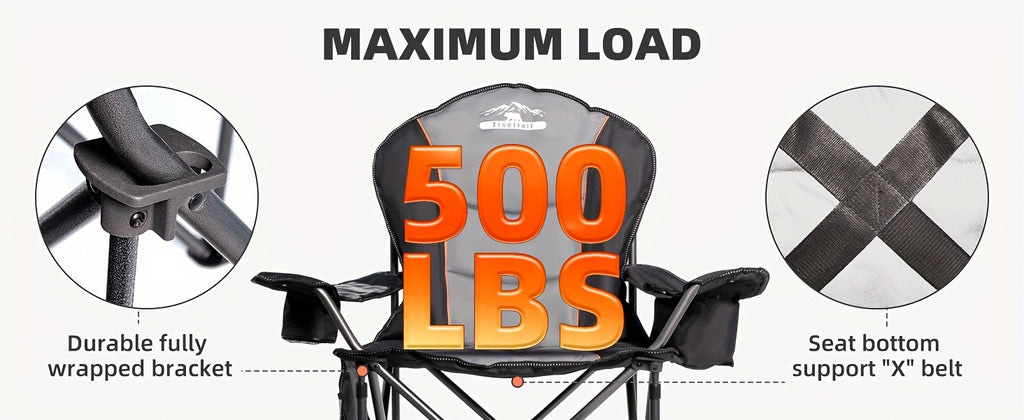 500 LBS Heavy Duty Oversized Camping Chair