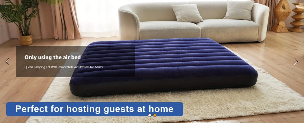 250/500LBS Extra Large capacity Heavy Duty Inflatable Bed with Carry Bag