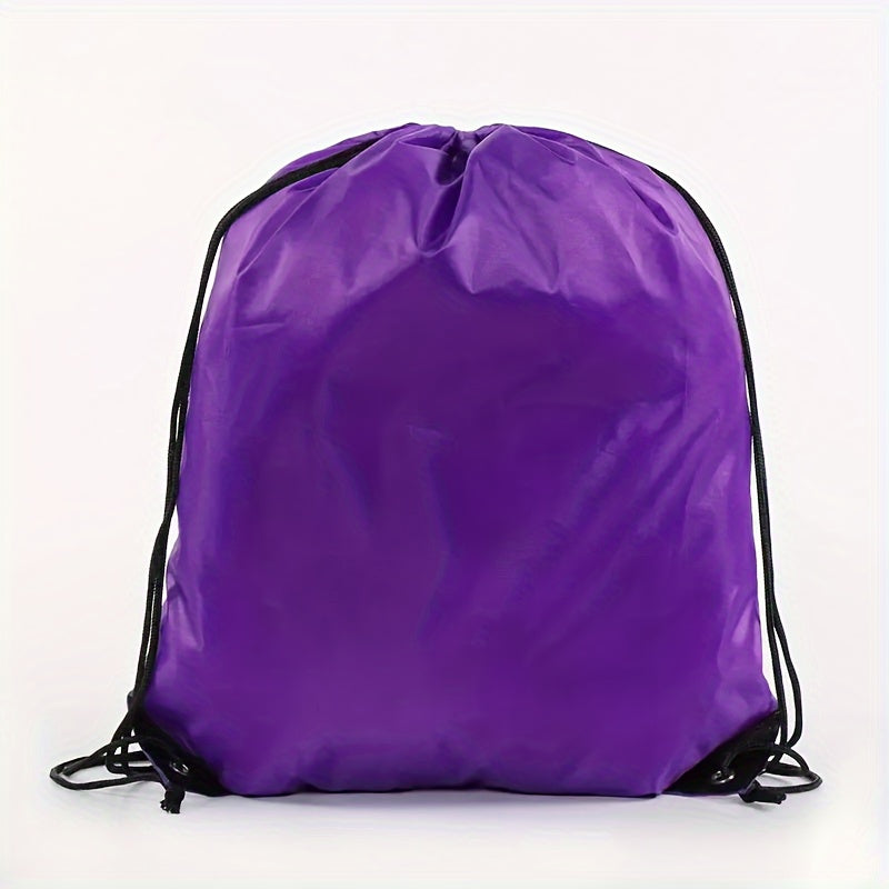 Vibrant Nylon Drawstring Backpack  16"- Lightweight & Durable