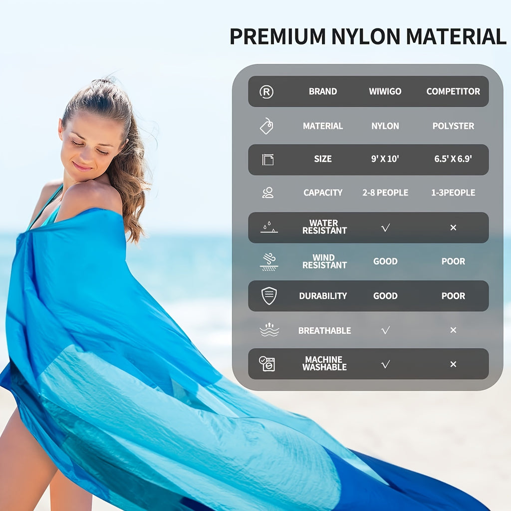 Extra-Large Waterproof & Sandproof Beach Blanket - Quick Dry
