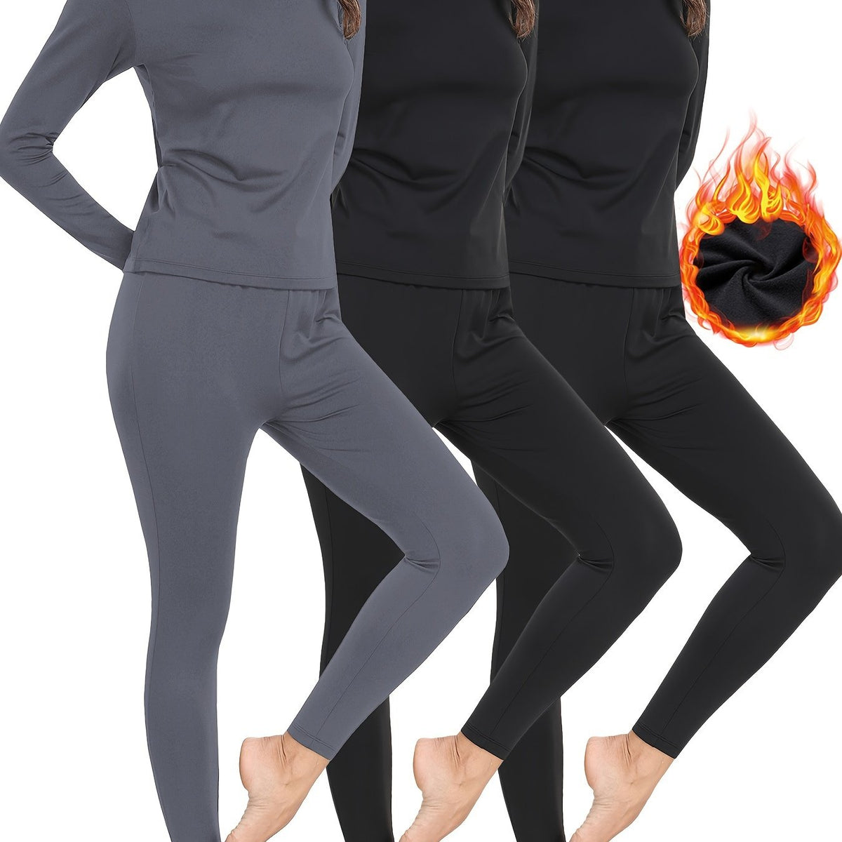 3-Pack Womens Super Cozy Thermal Underwear Set