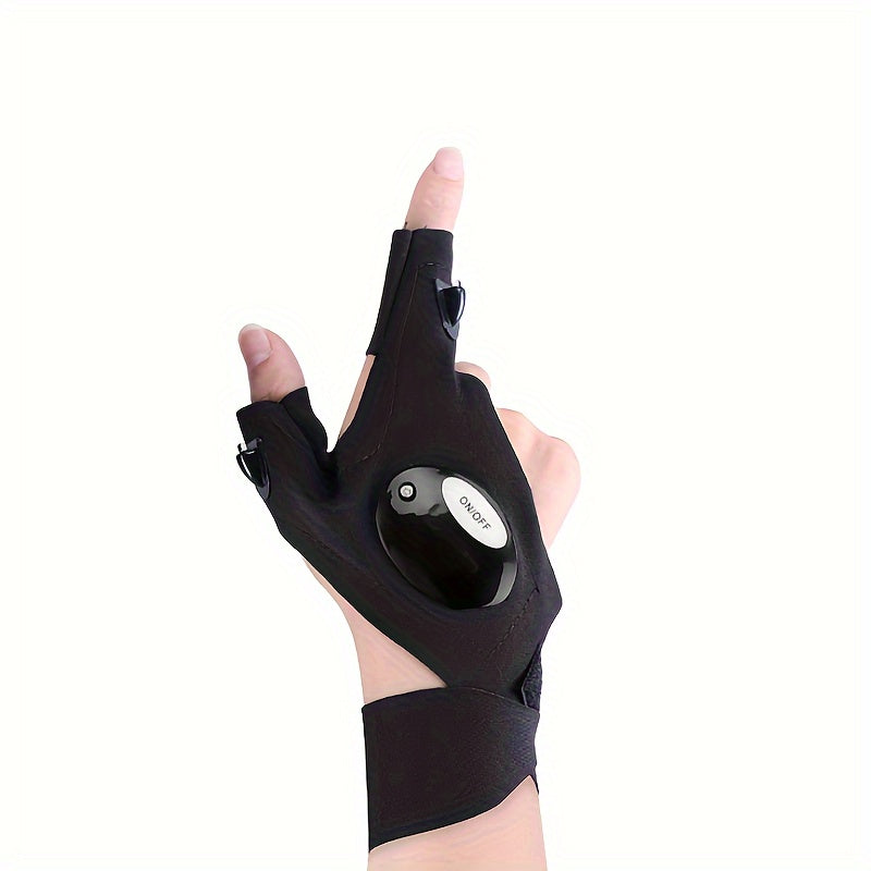 1/2pcs LED Flashlight Gloves - Hands-Free Lights for Camping