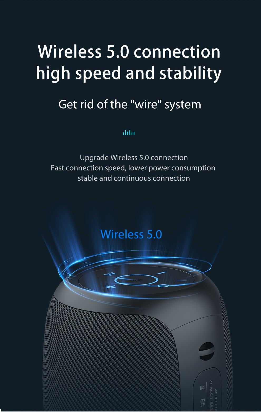 10W Wireless Speakers, Outdoor Portable