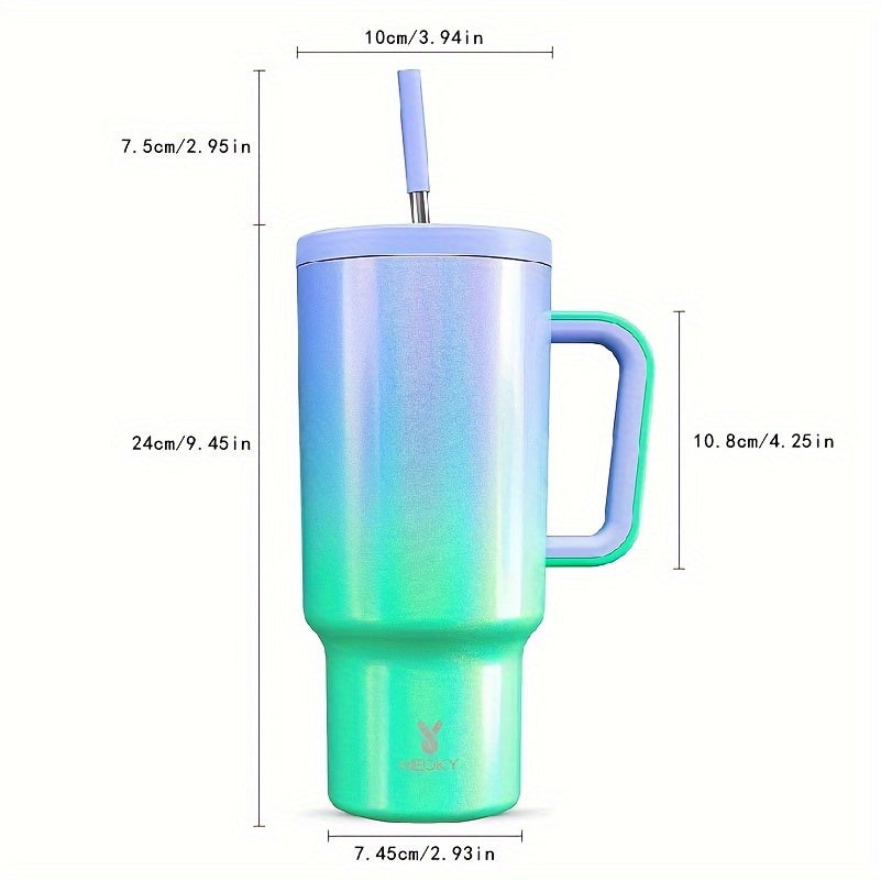 40oz Stainless Steel Insulated Tumbler With Lid And Straw